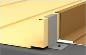 Corte del panel sándwich con sus capas